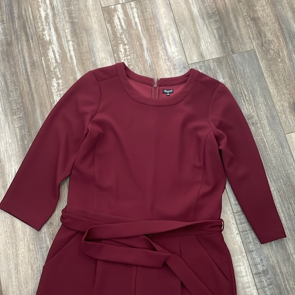 Madewell Sloan Cranberry Jumpsuit size 10 - Picture 5 of 5